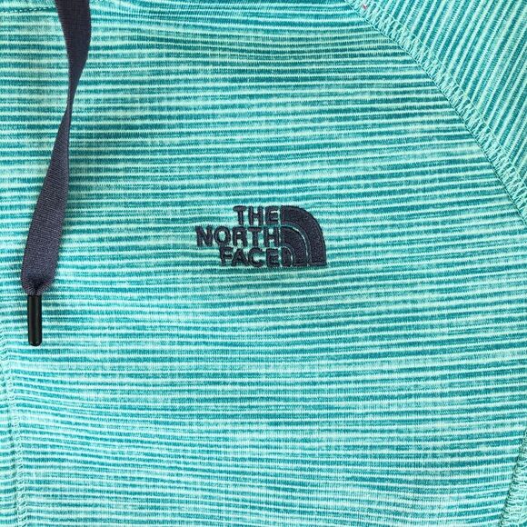 The North Face Mezzaluna Full Zip Hoodie Fleece Jacket Women's Large Mint Green - Picture 4 of 12